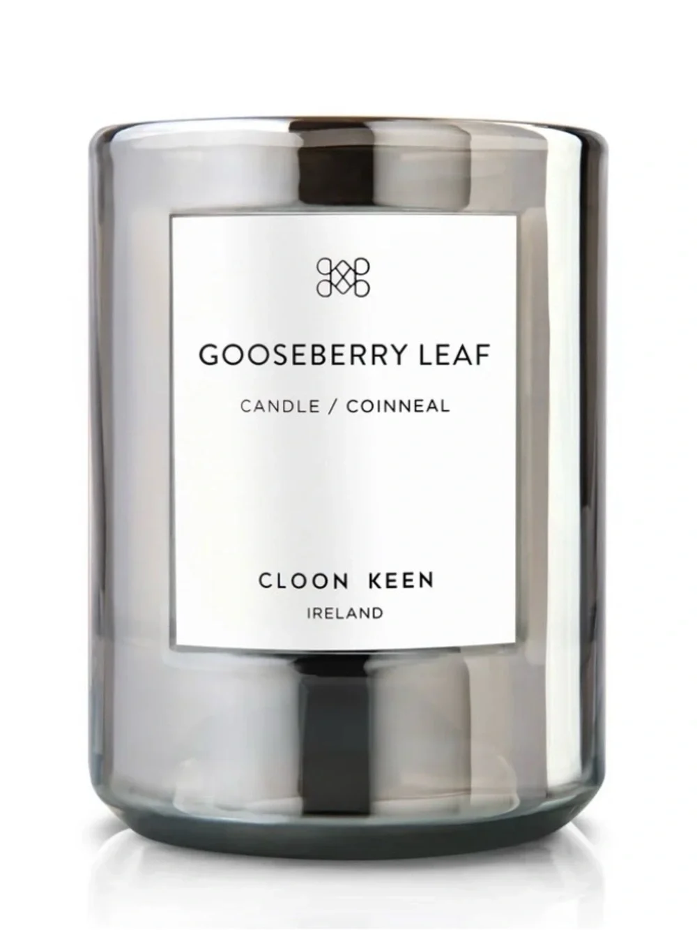 Gooseberry Leaf Scented Candle - Silver Glass - Cloon Keen Ireland
